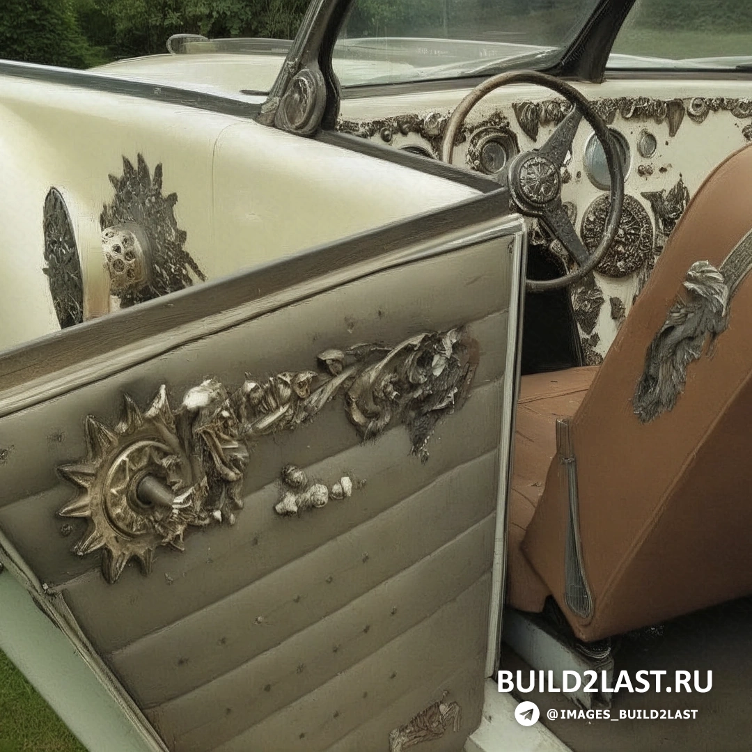 Автомобиль The Nautilus Car в движении, с задним планом и размытым фоном, создающим эффект скорости