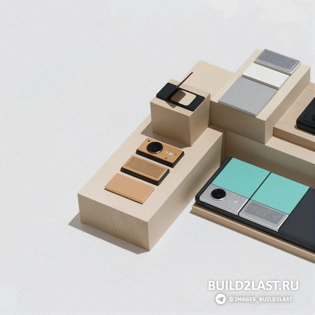 Модульный смартфон Project Ara от Google в ярком разноцветном дизайне, представленный в США.