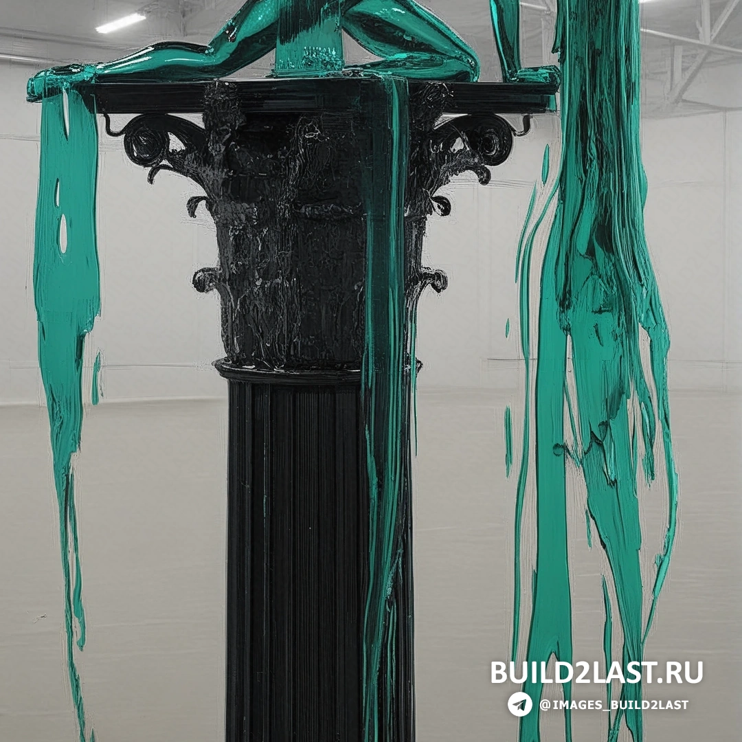 Скульптура, напоминающая растительные формы, выполненная из прозрачного стекла с элементами фьюзинга